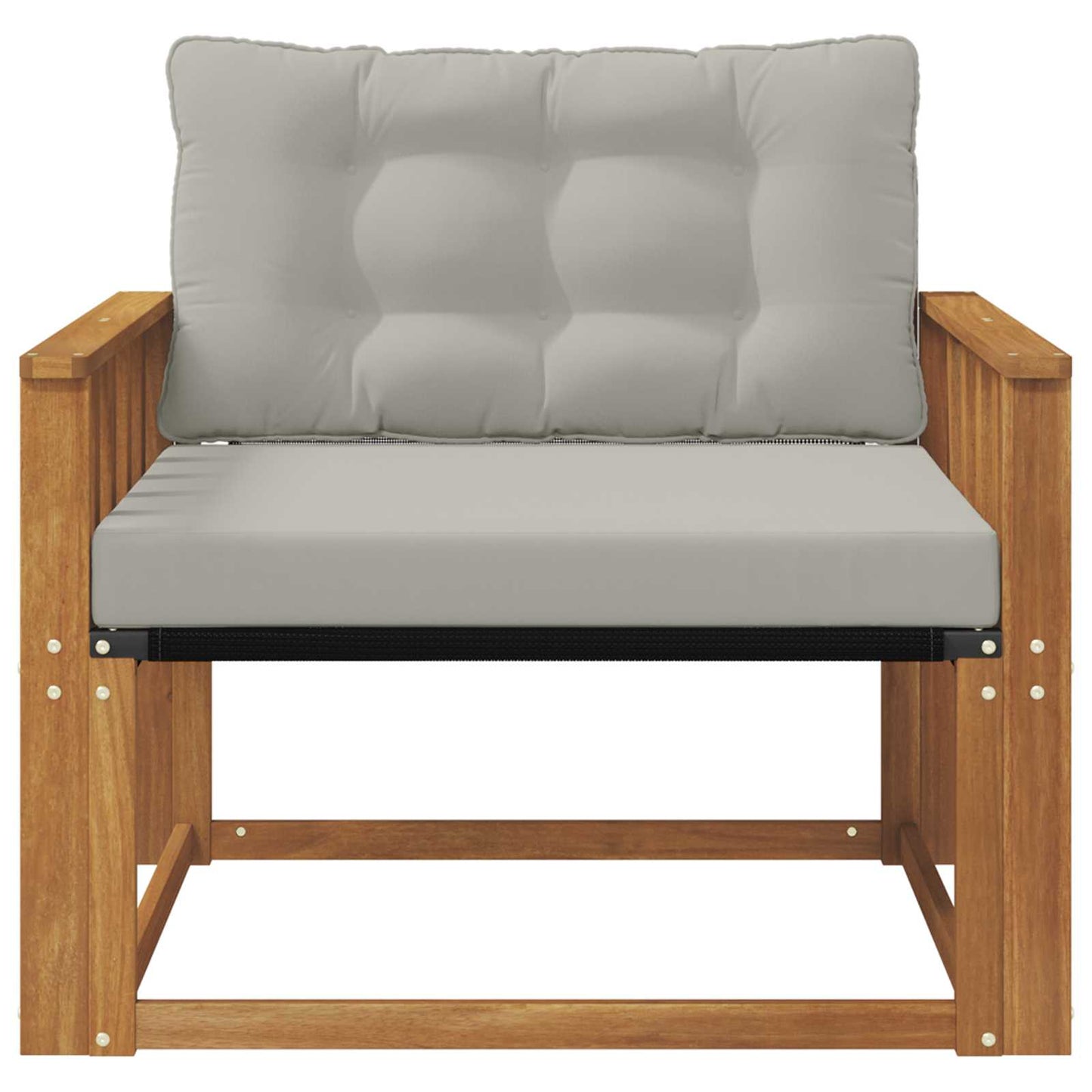 Outdoor-Sofagarnitur Massives Akazienholz und Textilene Natur