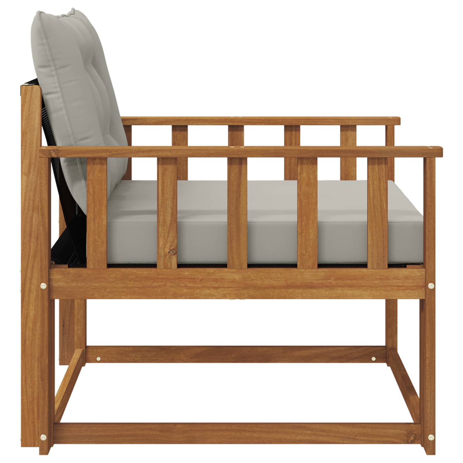 Outdoor-Sofagarnitur Massives Akazienholz und Textilene Natur