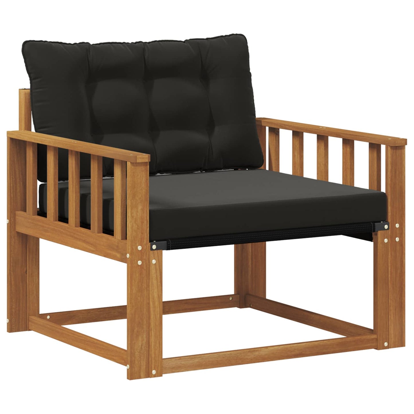 Outdoor-Sofagarnitur Massives Akazienholz und Textilene Natur