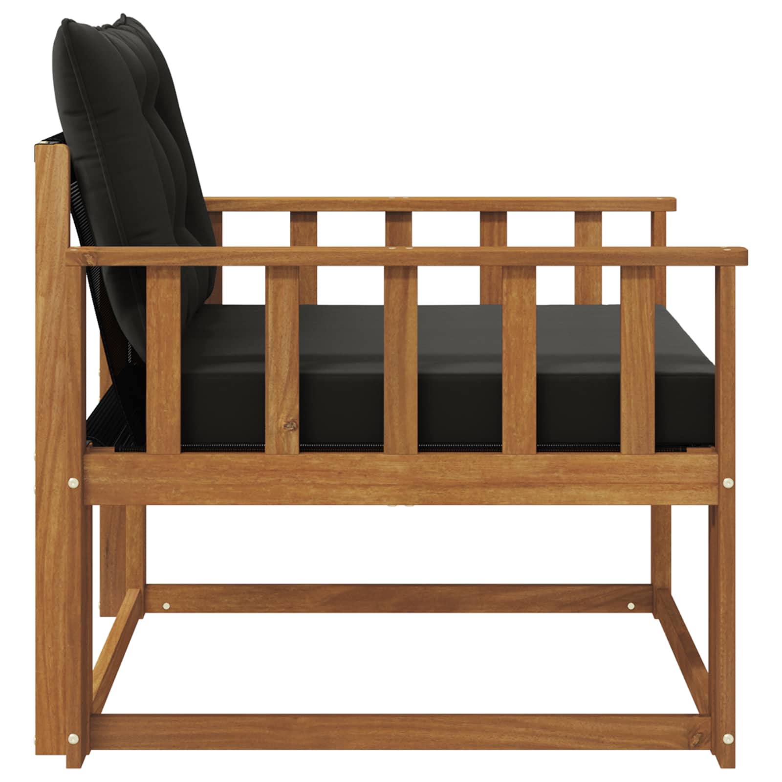 Outdoor-Sofagarnitur Massives Akazienholz und Textilene Natur