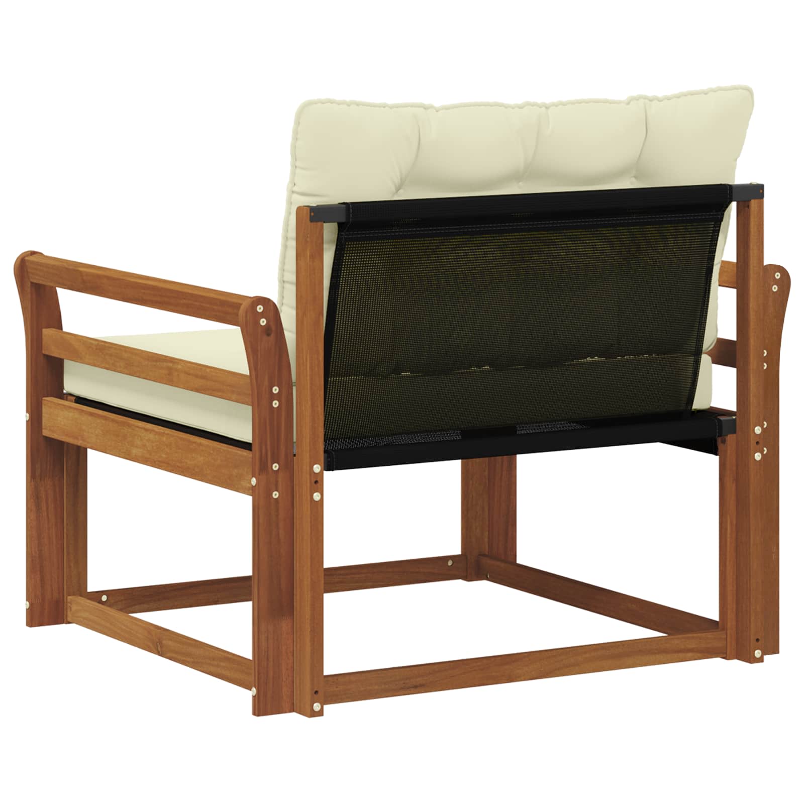 Outdoor-Sofagarnitur Massives Akazienholz und Textilene Natur