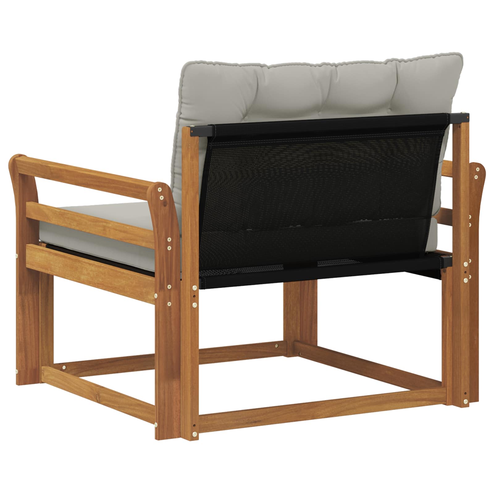 Outdoor-Sofagarnitur Massives Akazienholz und Textilene Natur