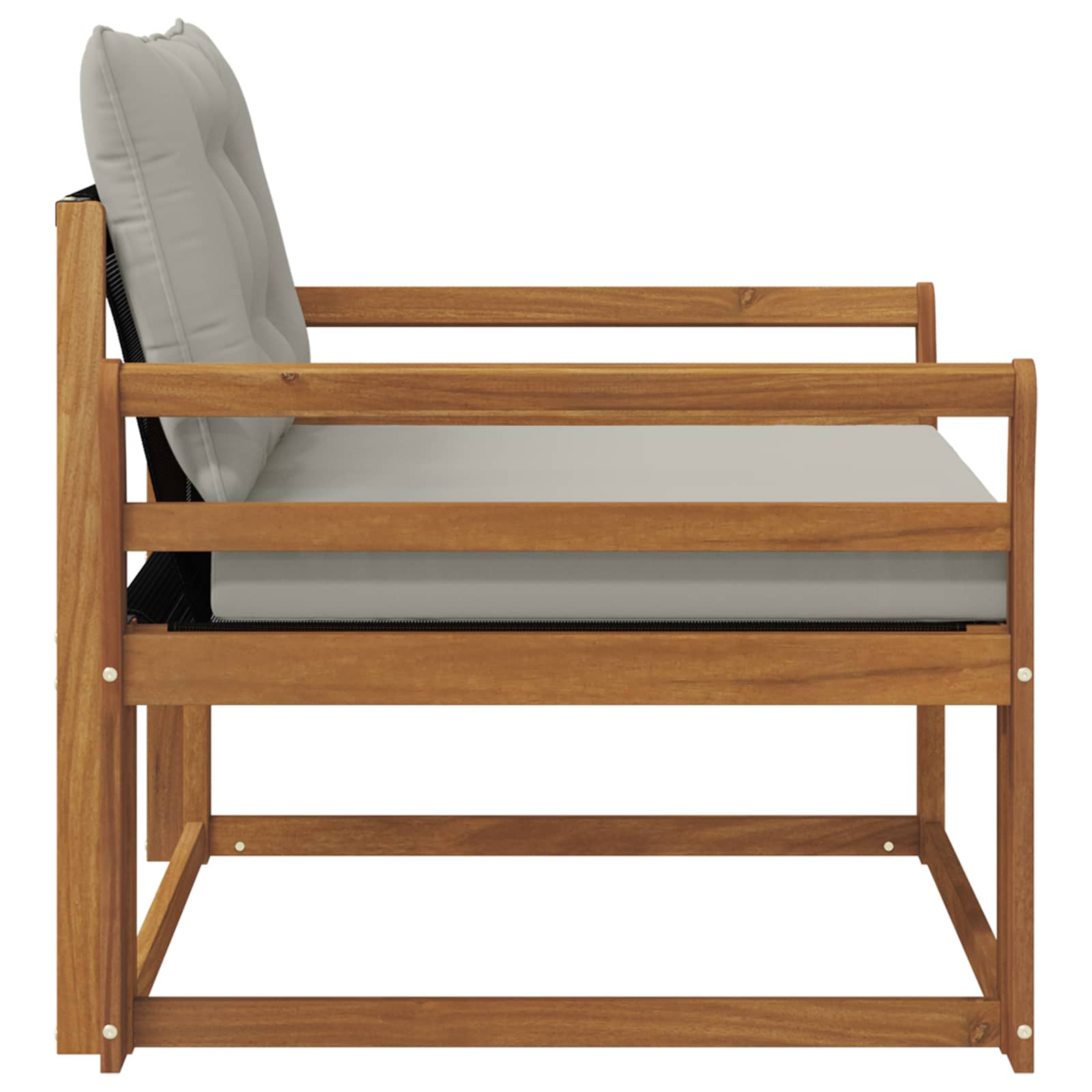 Outdoor-Sofagarnitur Massives Akazienholz und Textilene Natur