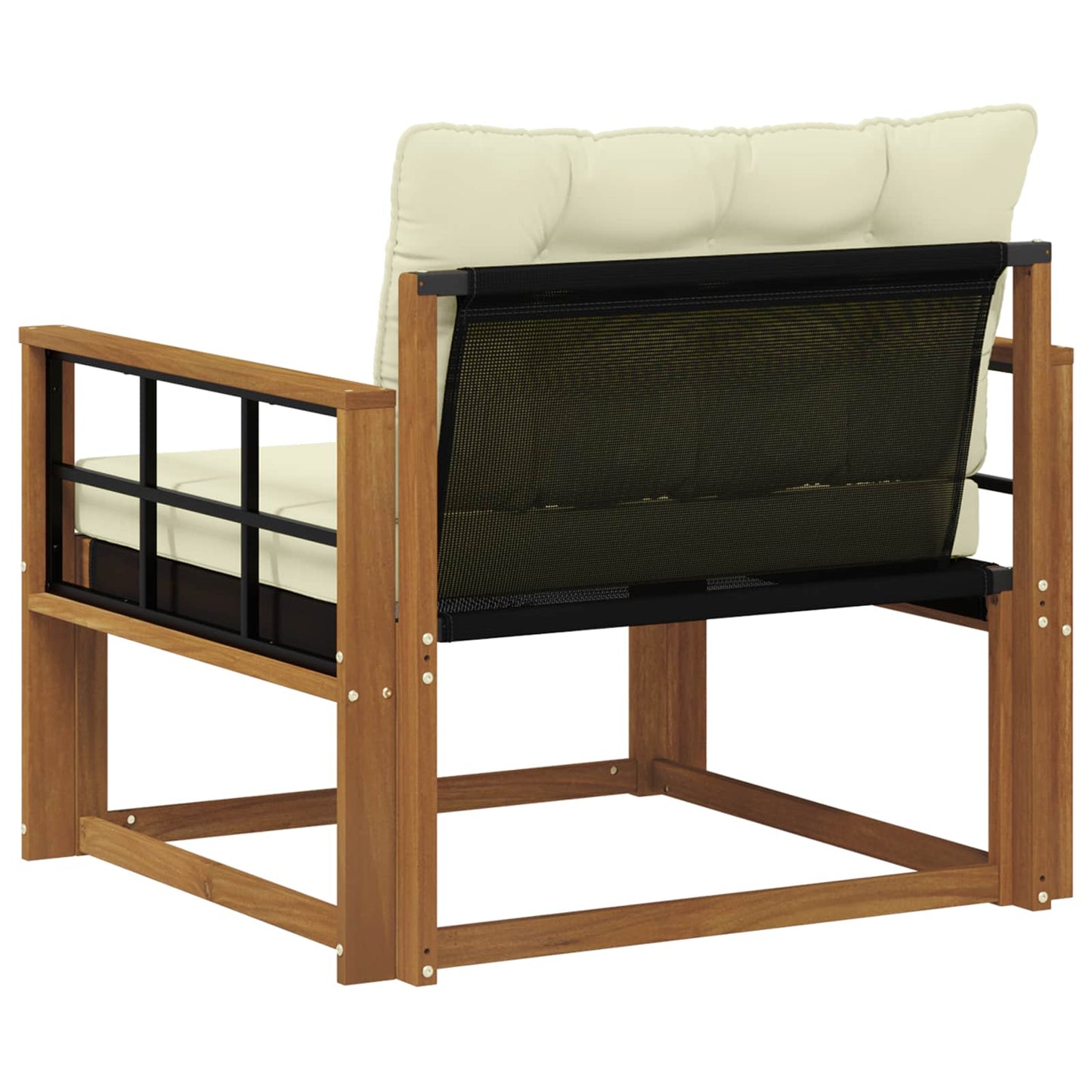 Outdoor-Sofagarnitur Massives Akazienholz und Textilene Natur