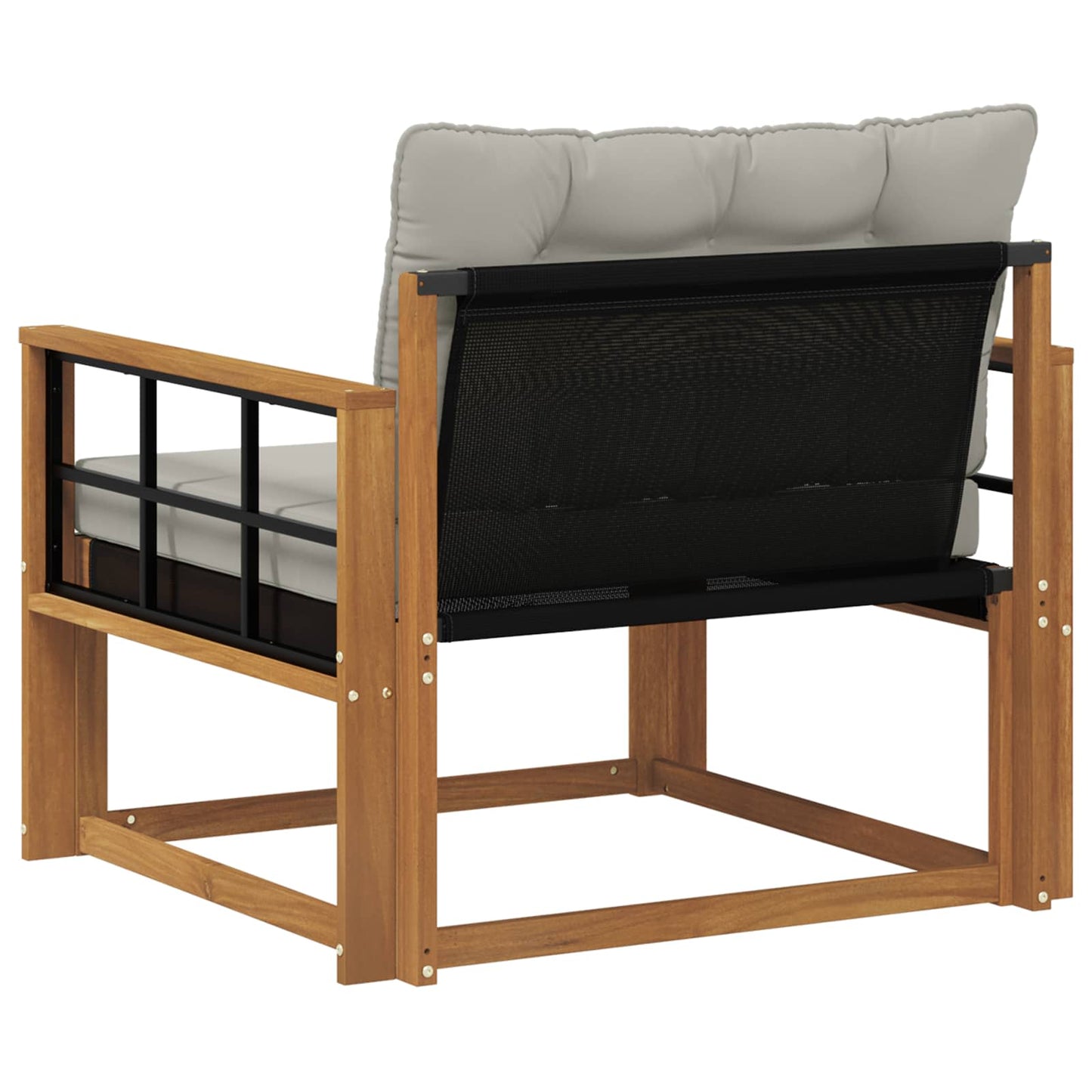 Outdoor-Sofagarnitur Massives Akazienholz und Textilene Natur