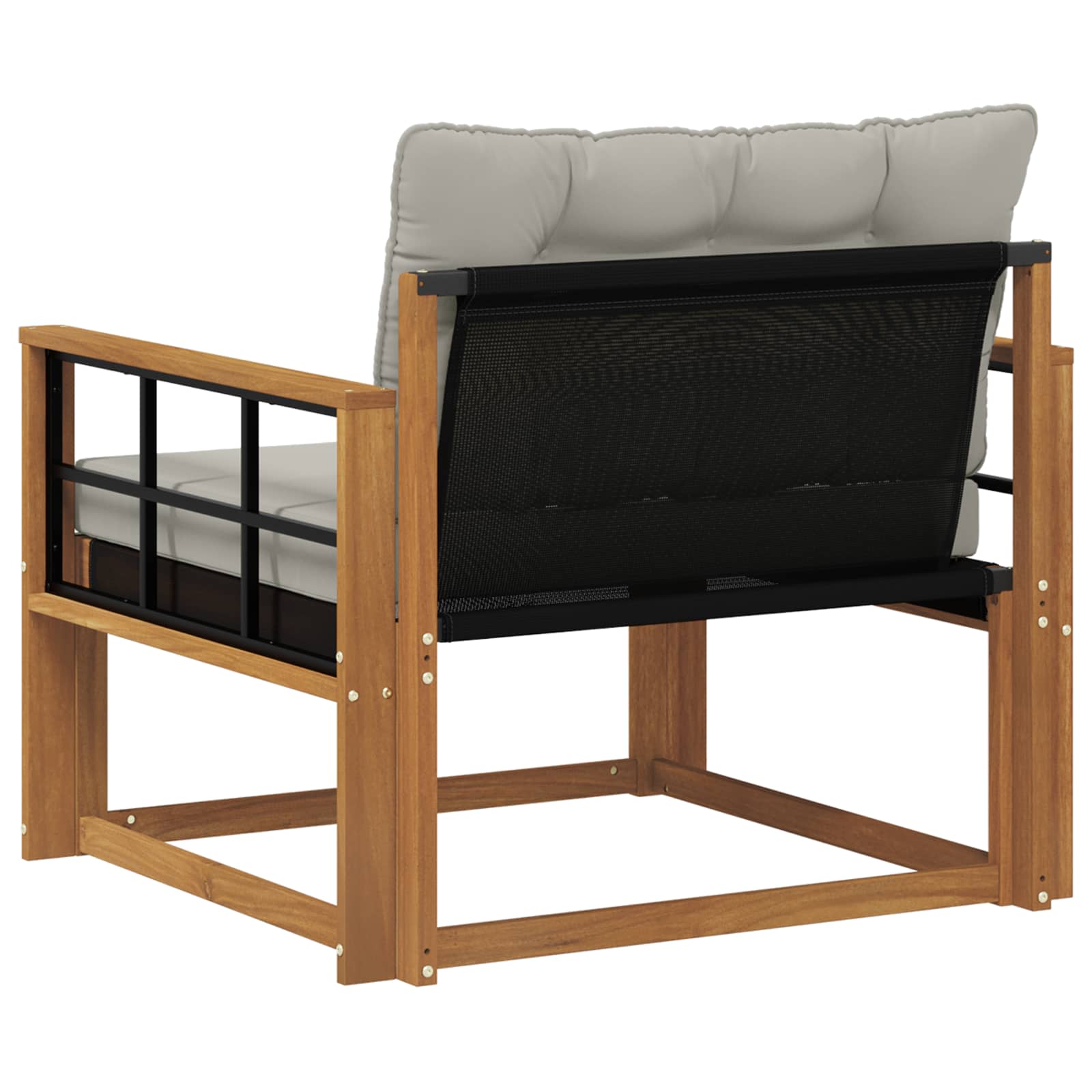 Outdoor-Sofagarnitur Massives Akazienholz und Textilene Natur