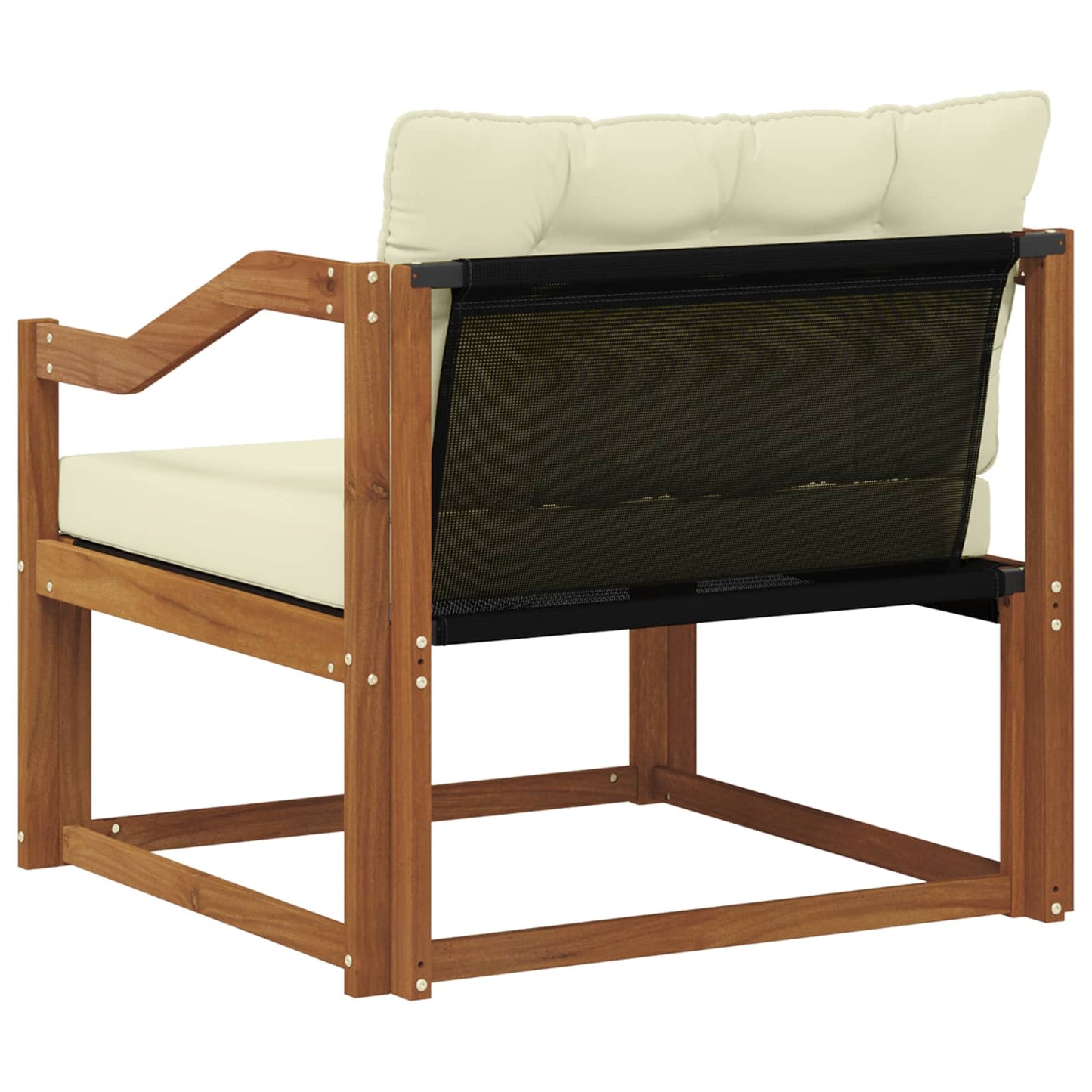 Outdoor-Sofagarnitur Massives Akazienholz und Textilene Natur