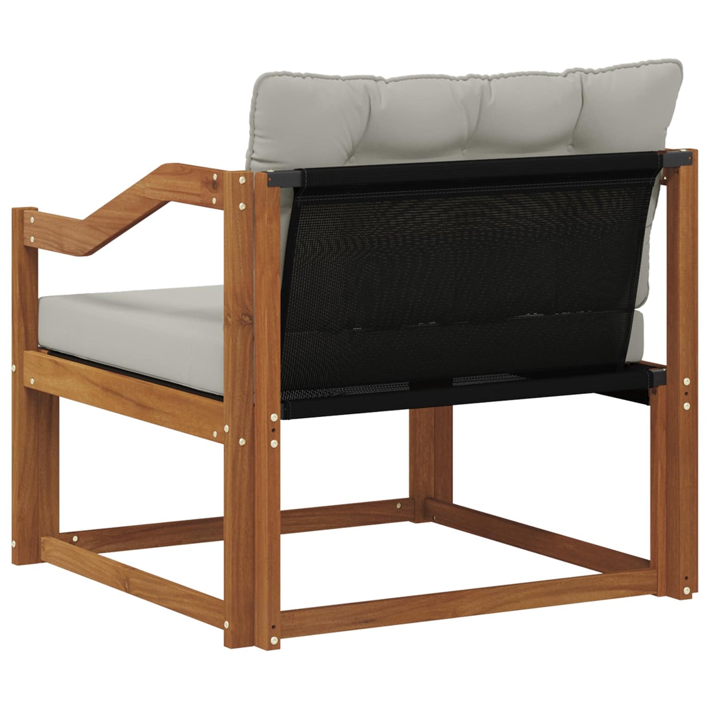 Outdoor-Sofagarnitur Massives Akazienholz und Textilene Natur