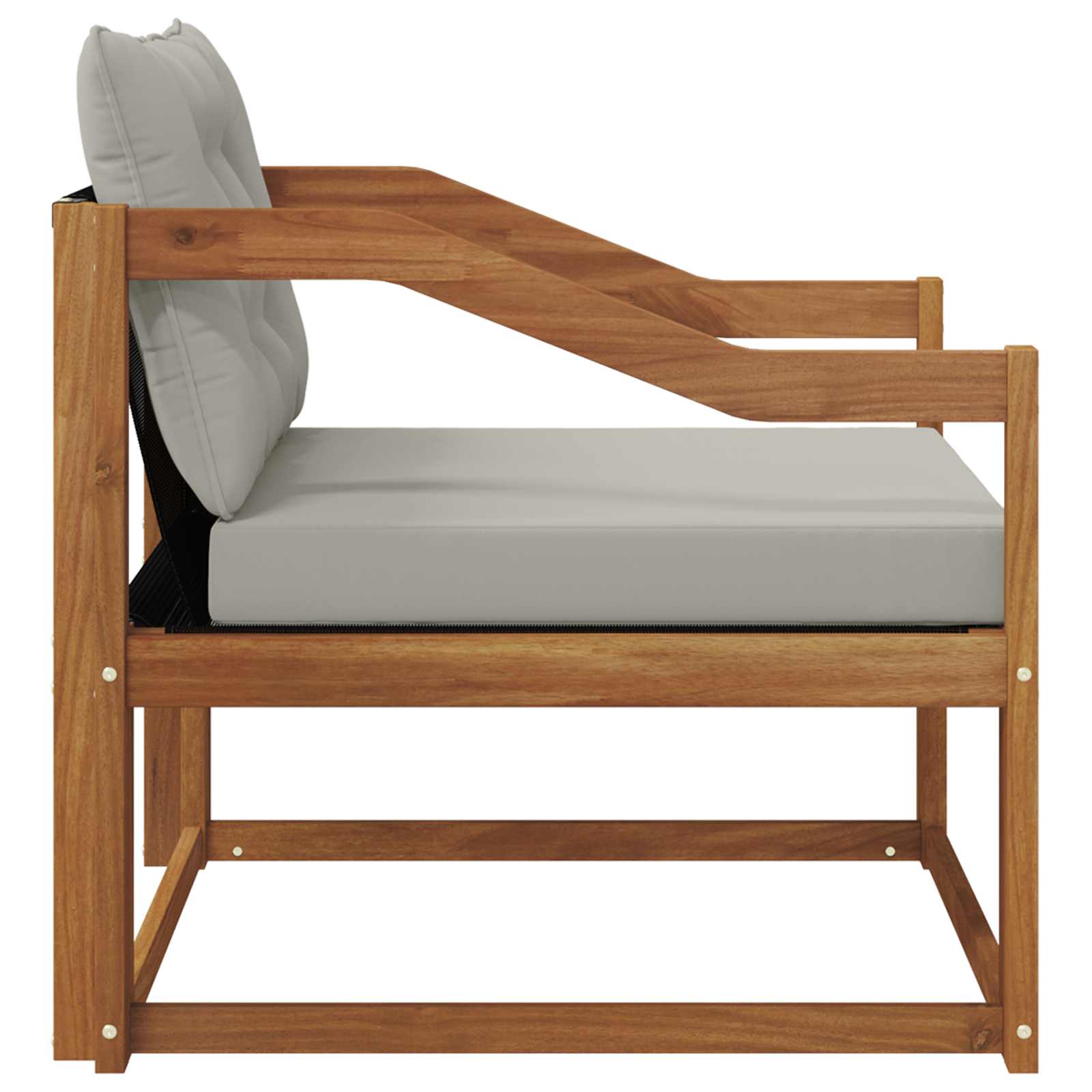 Outdoor-Sofagarnitur Massives Akazienholz und Textilene Natur