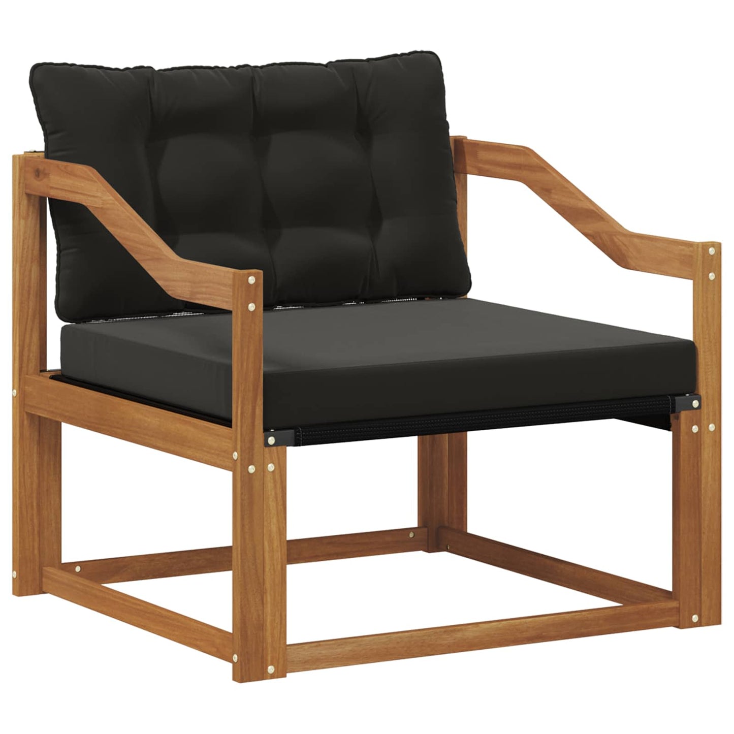 Outdoor-Sofagarnitur Massives Akazienholz und Textilene Natur