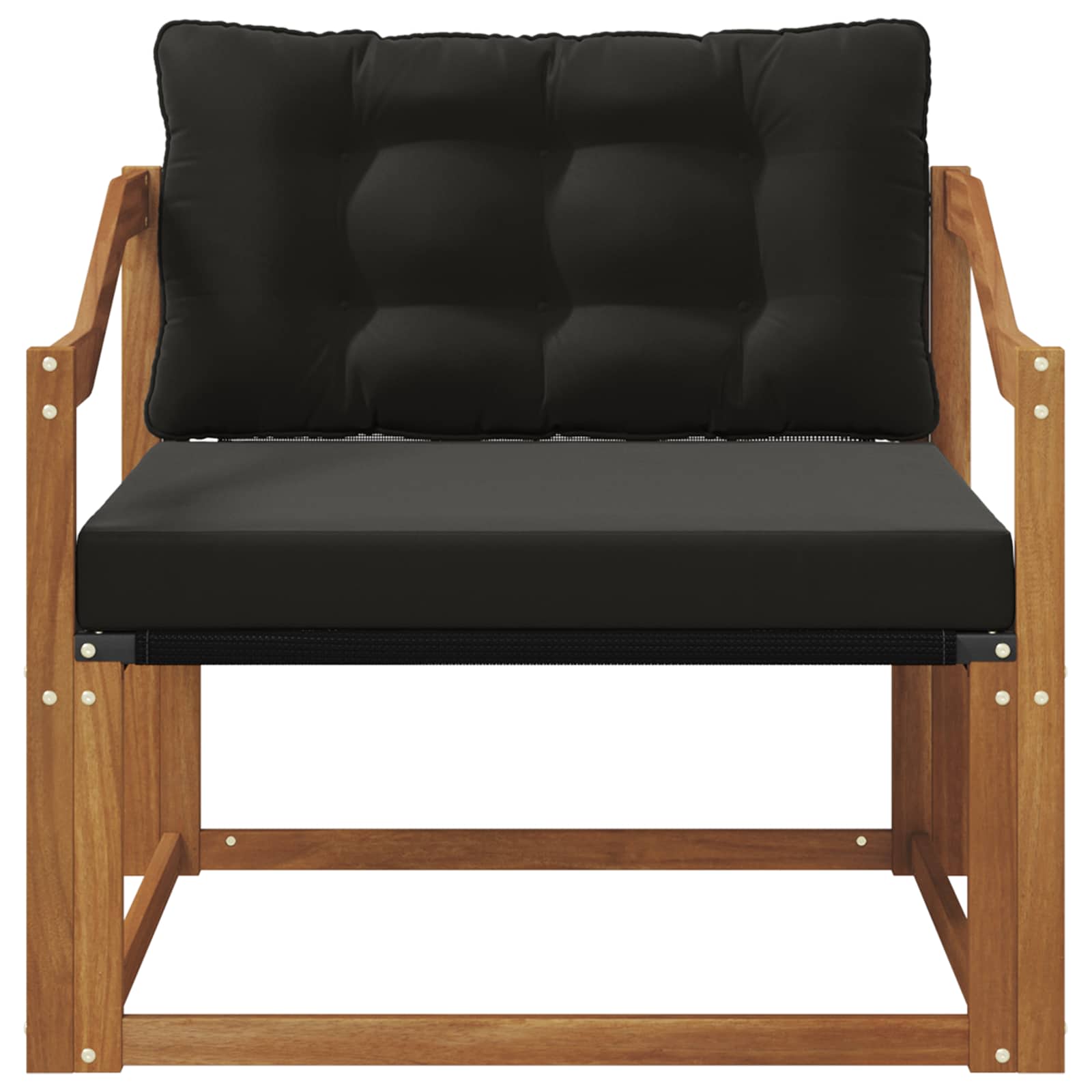 Outdoor-Sofagarnitur Massives Akazienholz und Textilene Natur