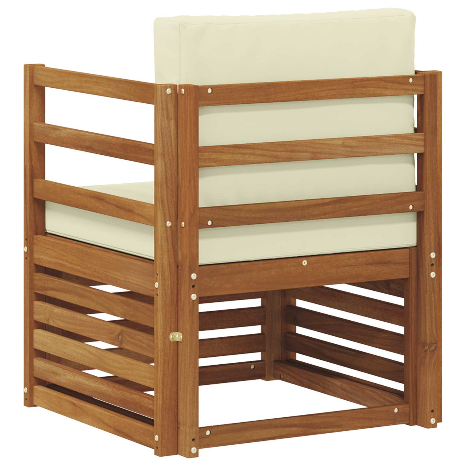 Outdoor-Sofagarnitur Massives Akazienholz und Polyester