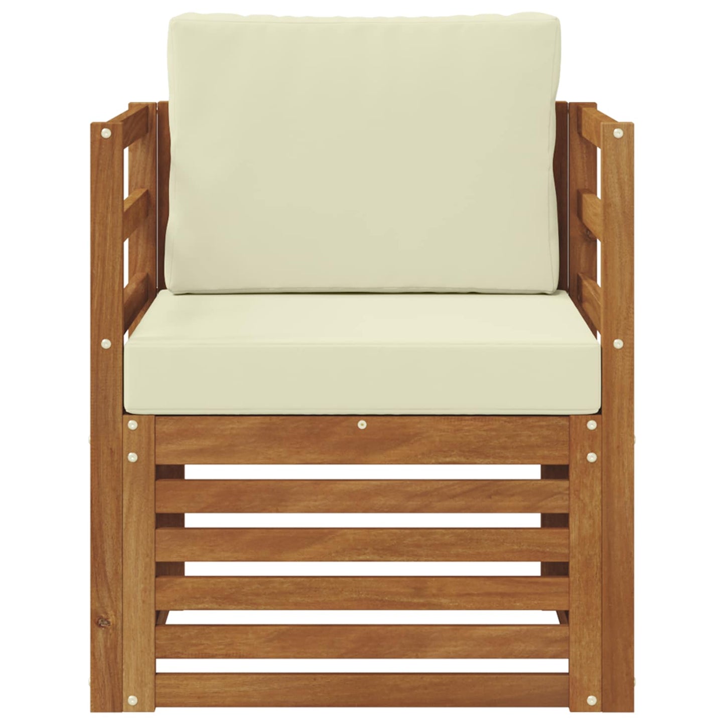 Outdoor-Sofagarnitur Massives Akazienholz und Polyester
