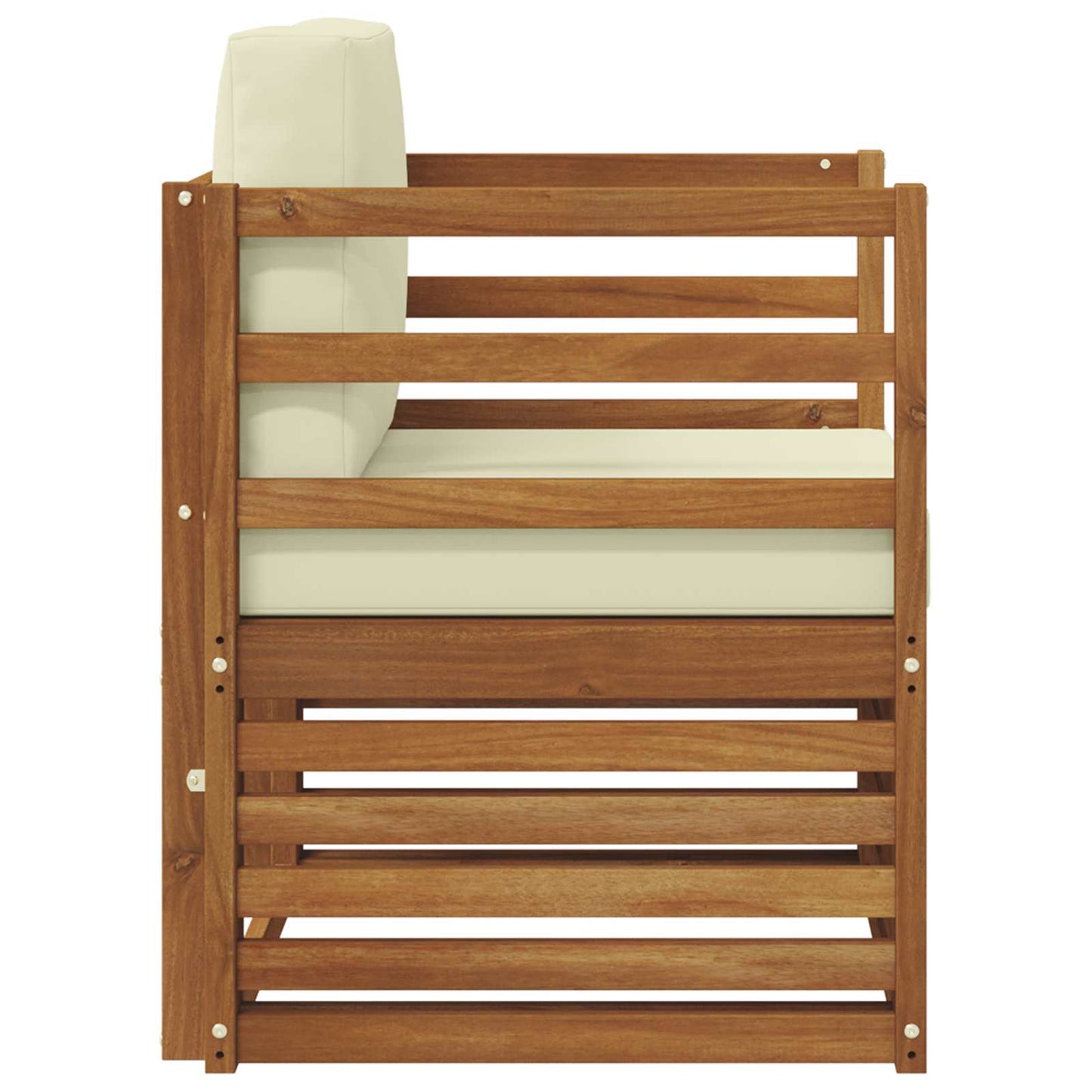 Outdoor-Sofagarnitur Massives Akazienholz und Polyester