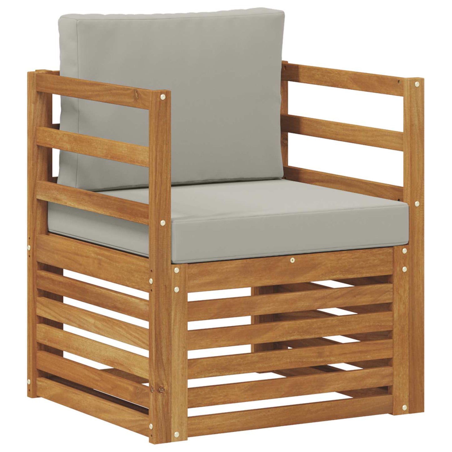 Outdoor-Sofagarnitur Massives Akazienholz und Polyester