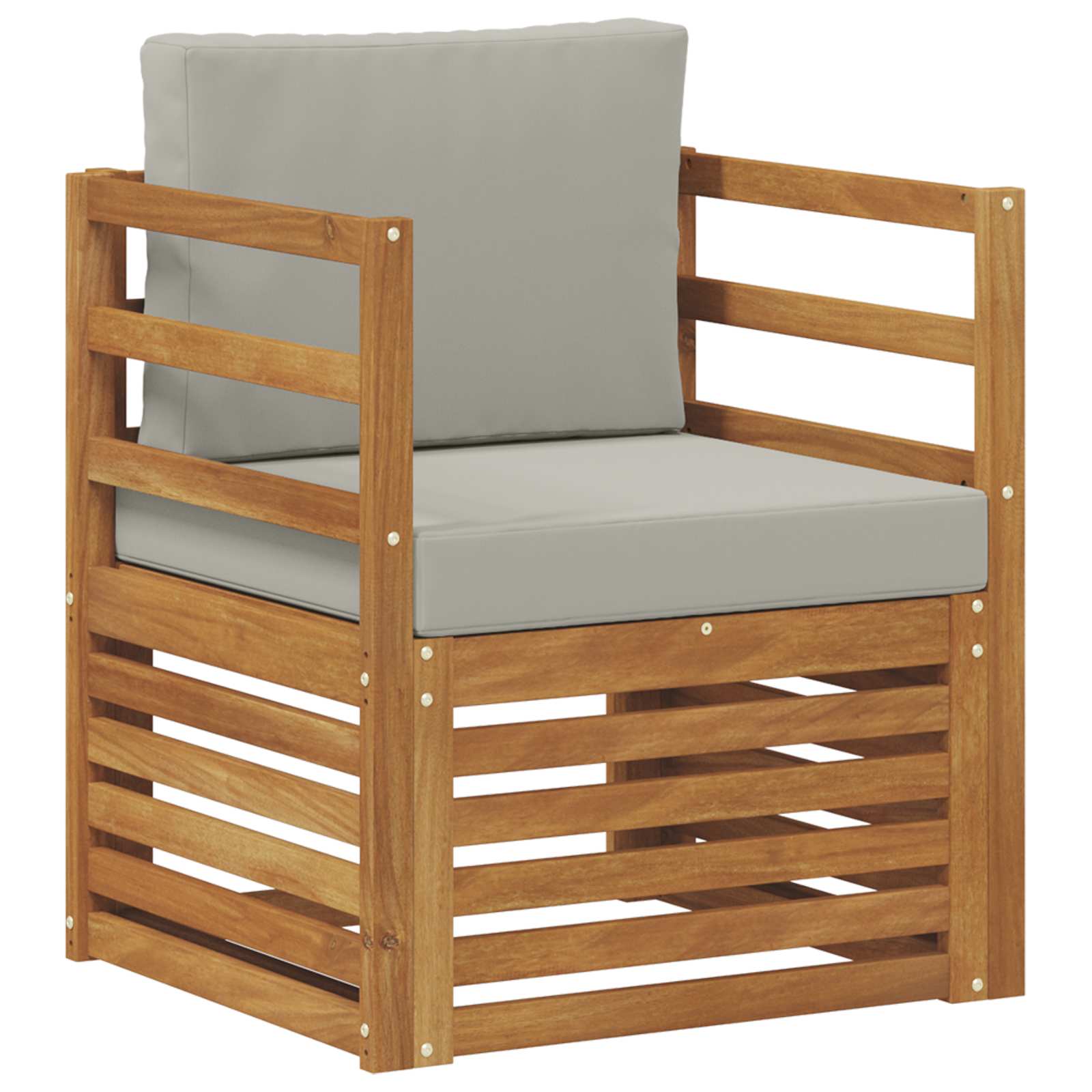 Outdoor-Sofagarnitur Massives Akazienholz und Polyester