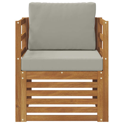 Outdoor-Sofagarnitur Massives Akazienholz und Polyester