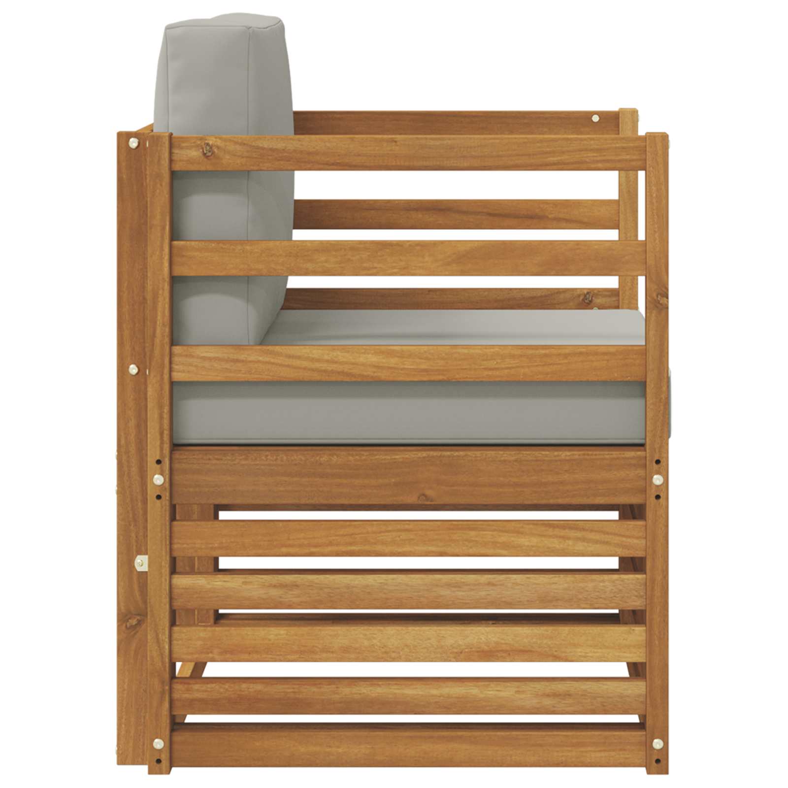 Outdoor-Sofagarnitur Massives Akazienholz und Polyester