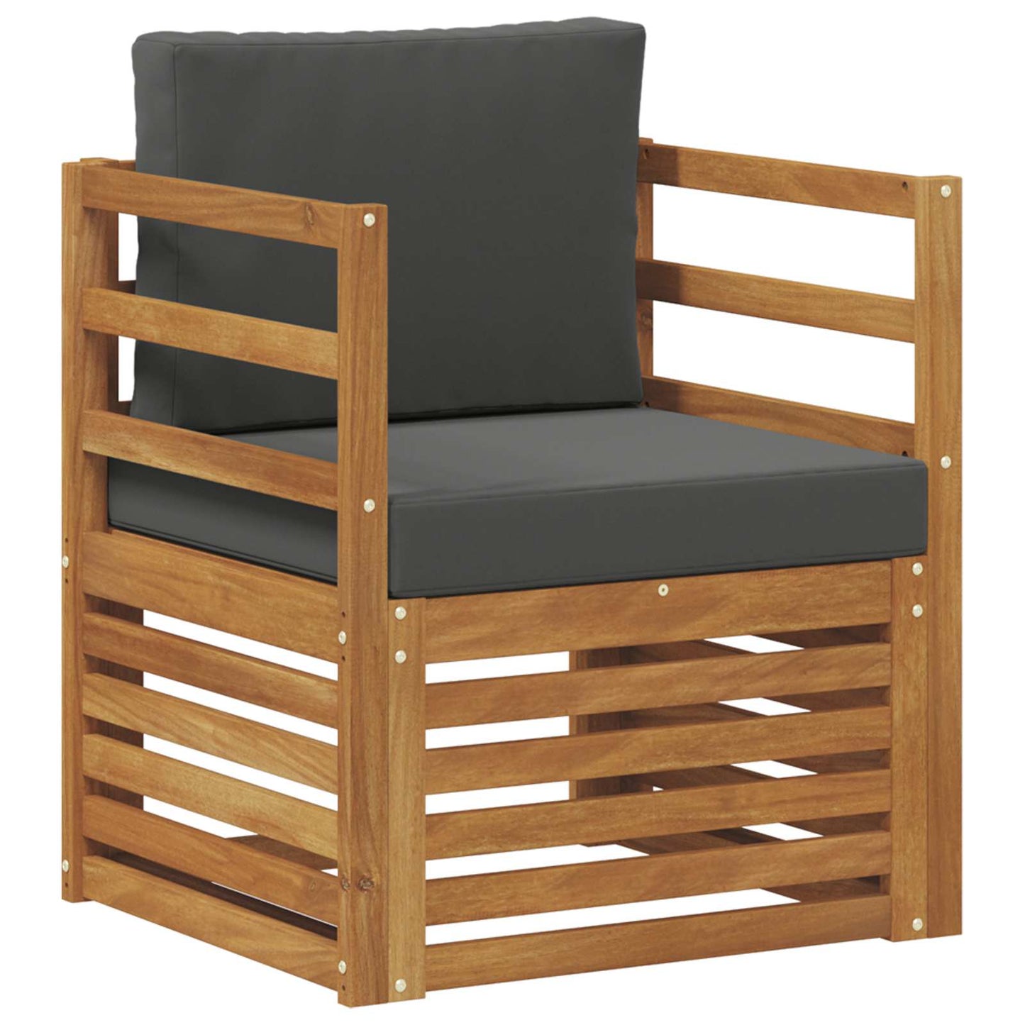 Outdoor-Sofagarnitur Massives Akazienholz und Polyester