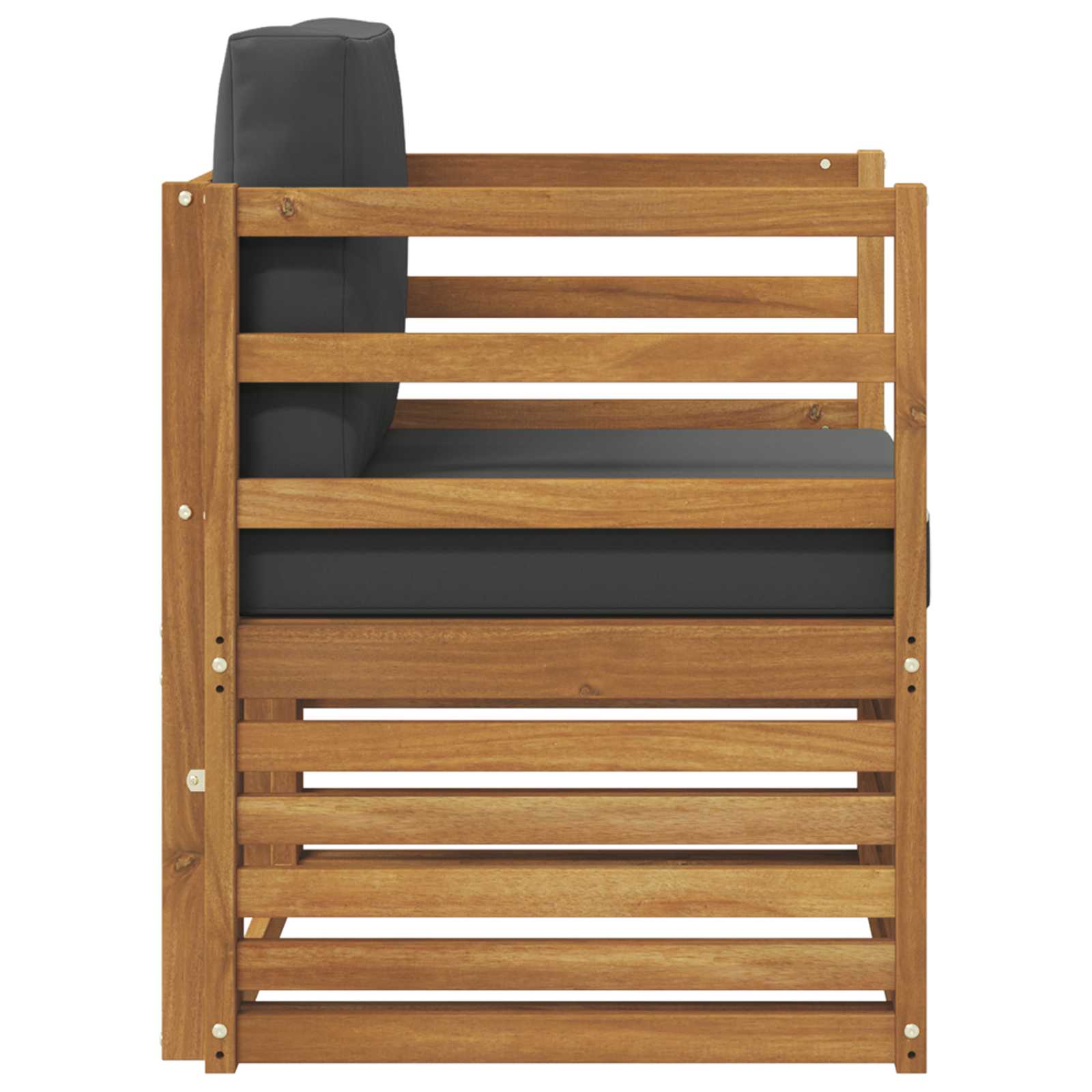 Outdoor-Sofagarnitur Massives Akazienholz und Polyester