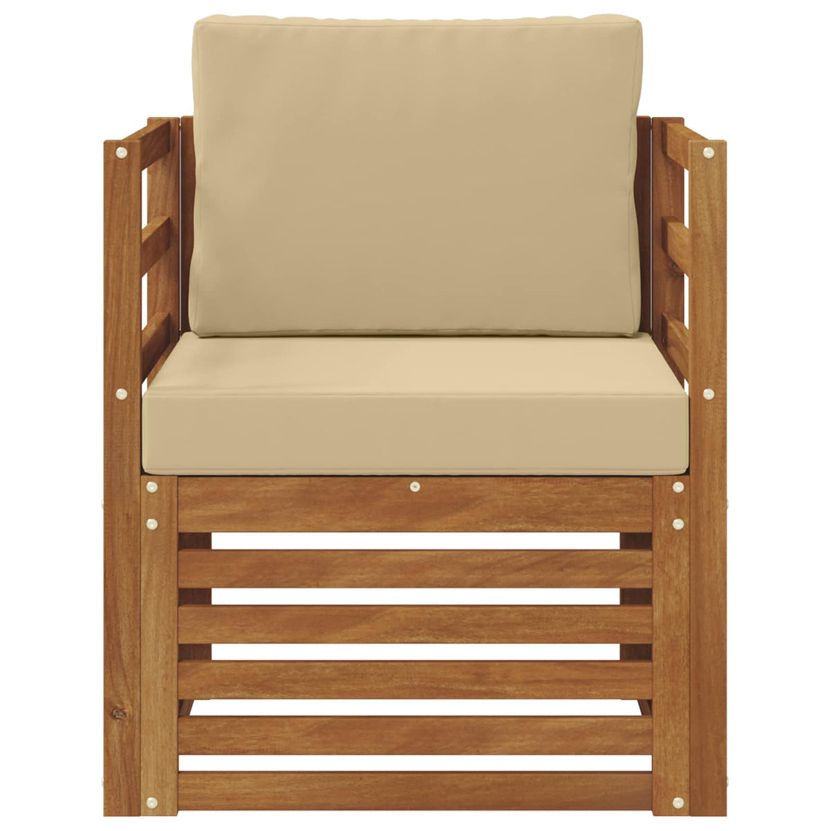 Outdoor-Sofagarnitur Massives Akazienholz und Polyester