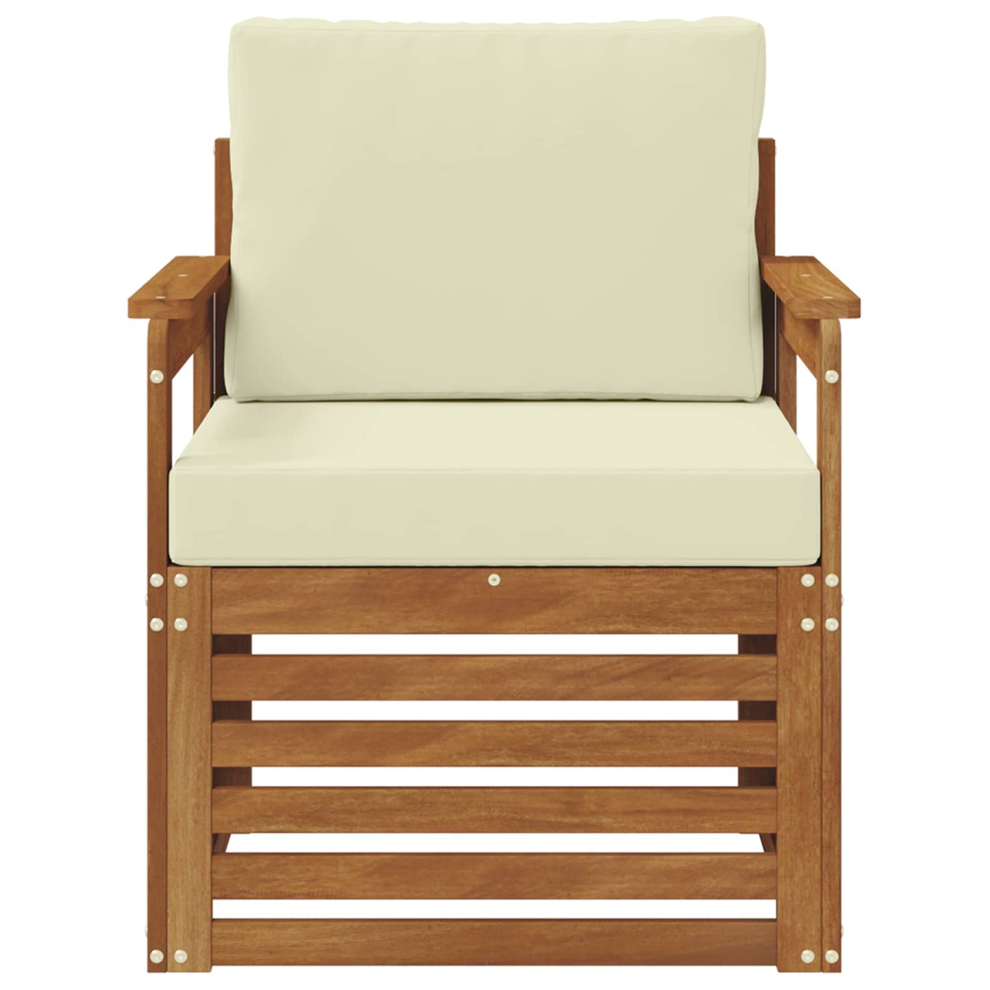 Outdoor-Sofagarnitur Massives Akazienholz und Polyester