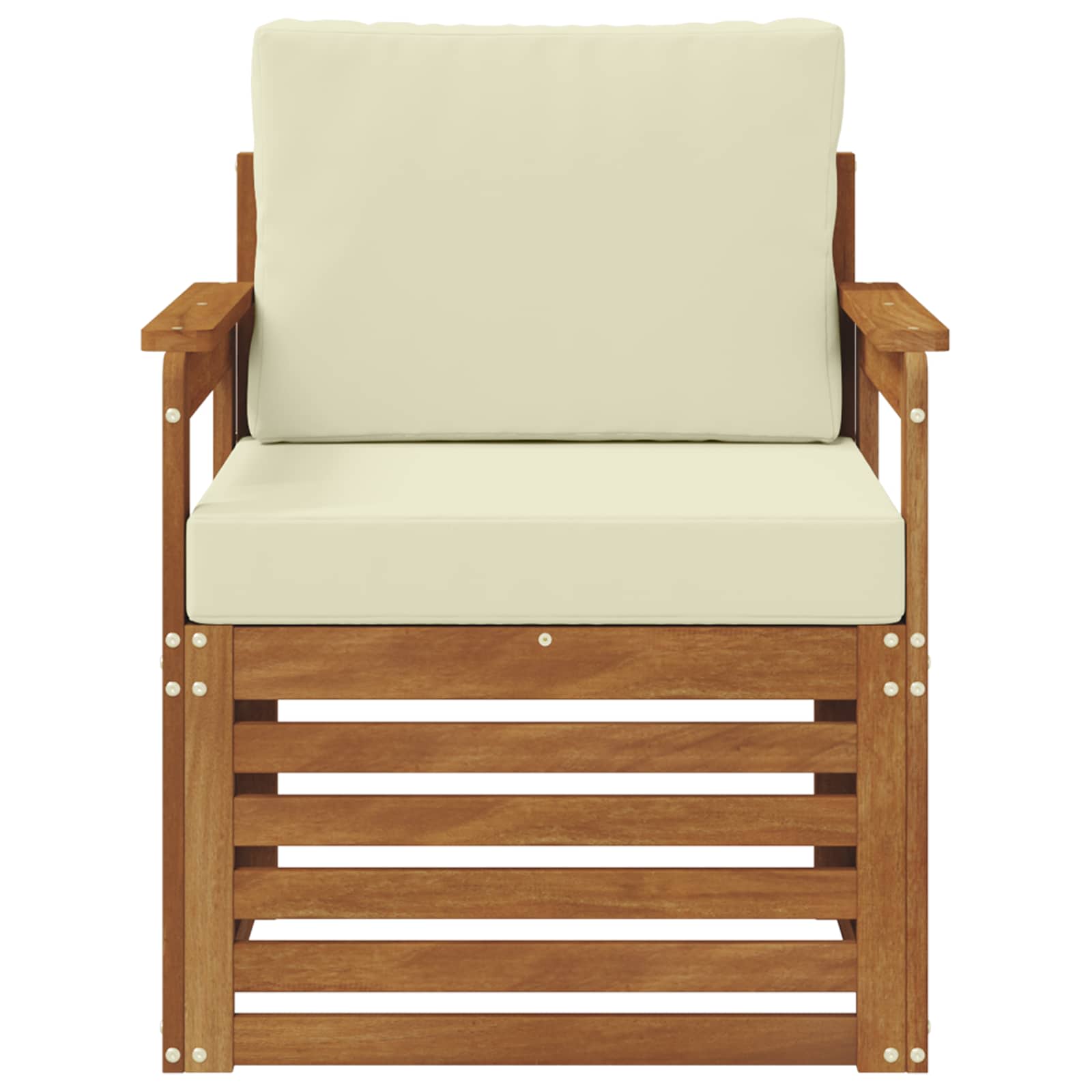 Outdoor-Sofagarnitur Massives Akazienholz und Polyester