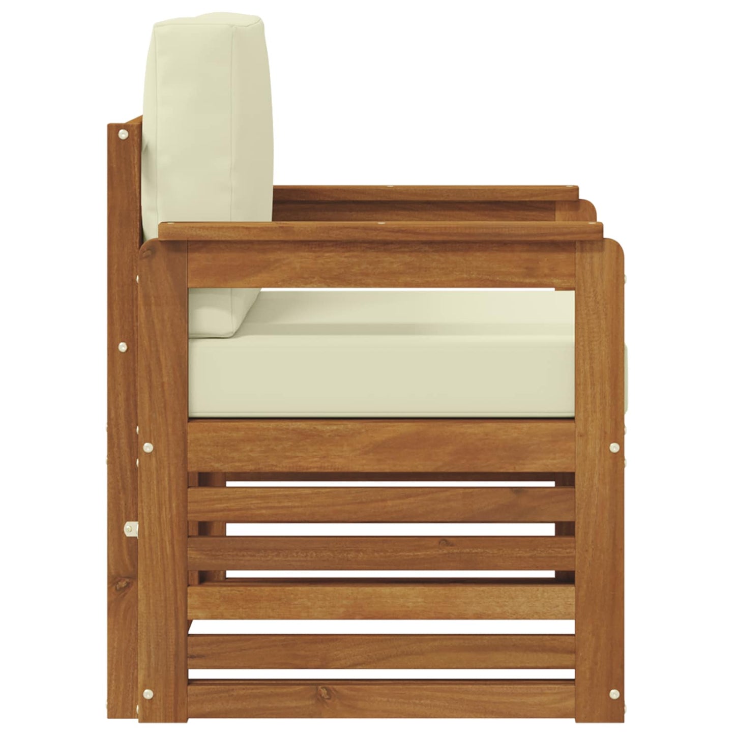 Outdoor-Sofagarnitur Massives Akazienholz und Polyester