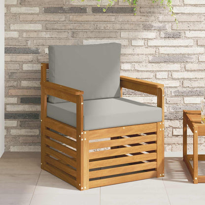 Outdoor-Sofagarnitur Massives Akazienholz und Polyester