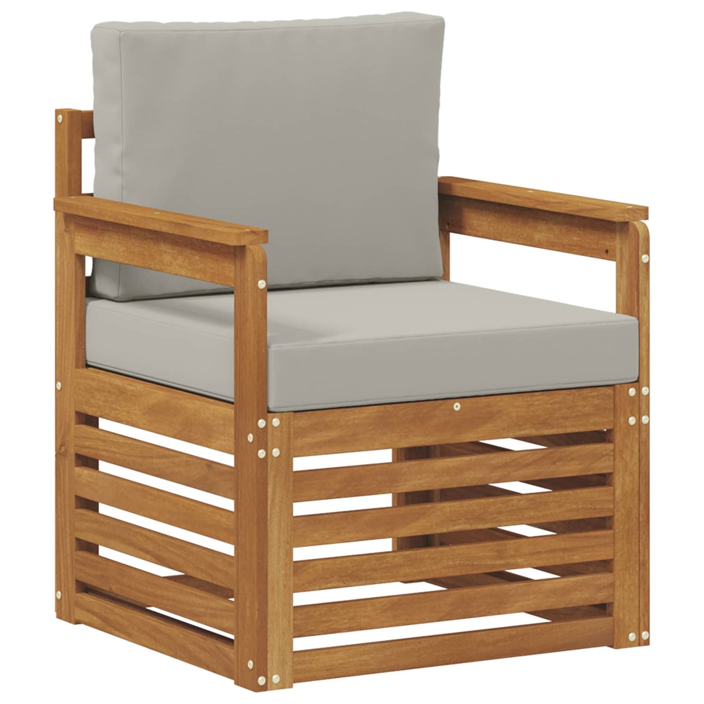 Outdoor-Sofagarnitur Massives Akazienholz und Polyester
