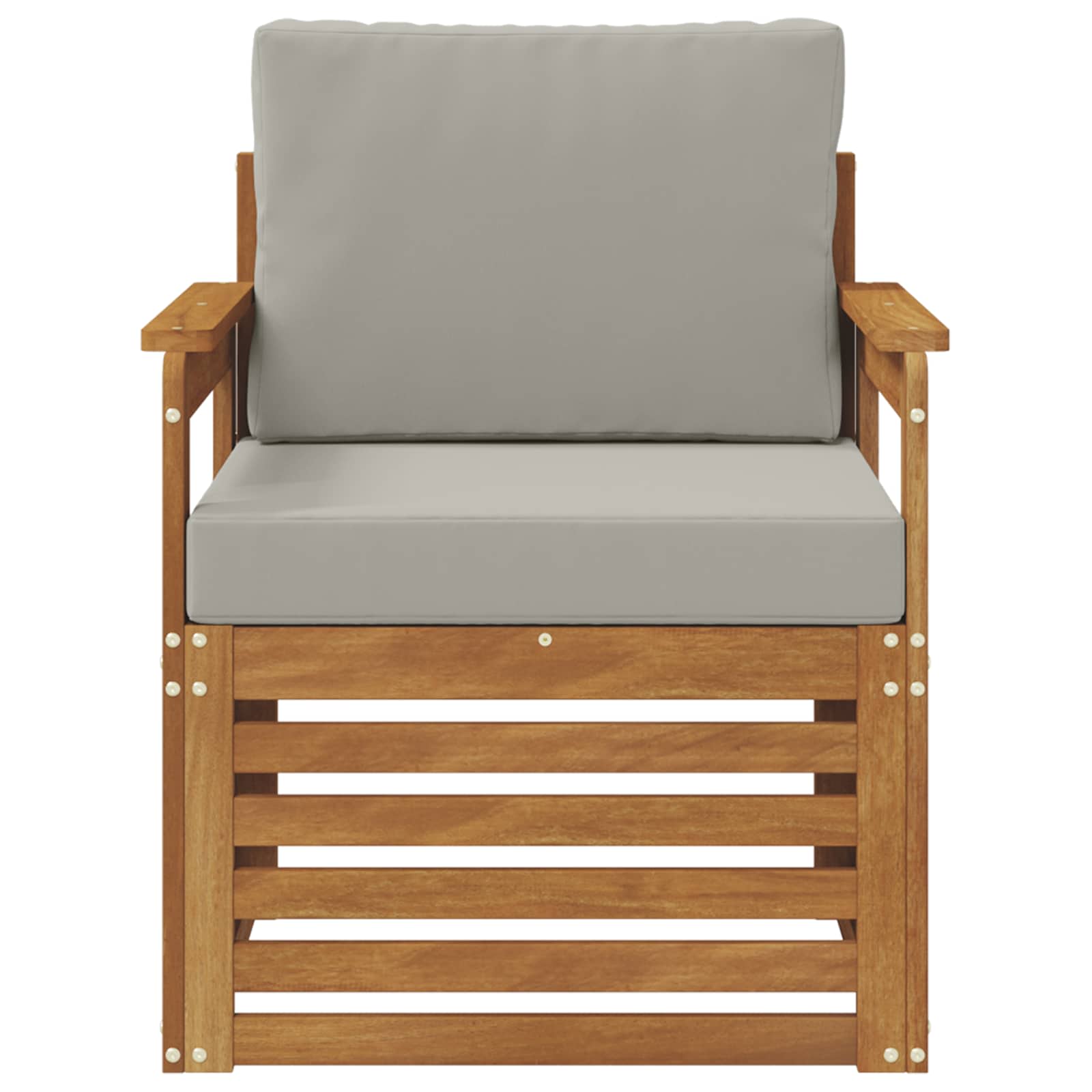 Outdoor-Sofagarnitur Massives Akazienholz und Polyester