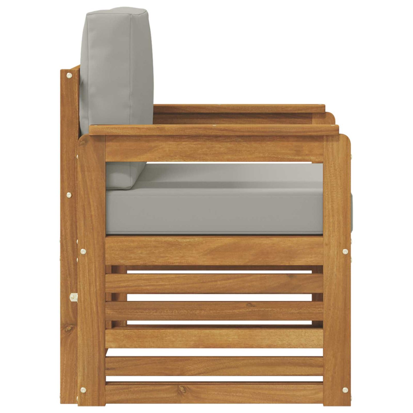 Outdoor-Sofagarnitur Massives Akazienholz und Polyester