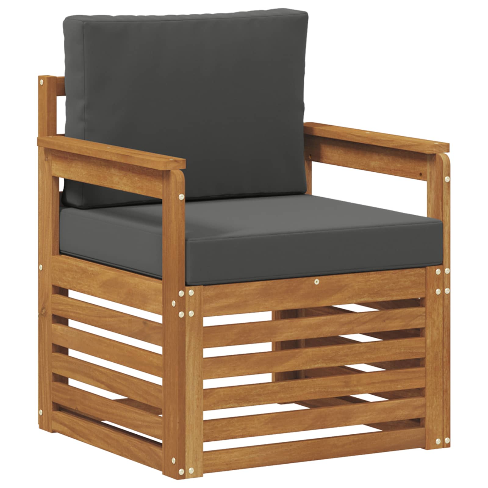 Outdoor-Sofagarnitur Massives Akazienholz und Polyester