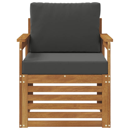 Outdoor-Sofagarnitur Massives Akazienholz und Polyester