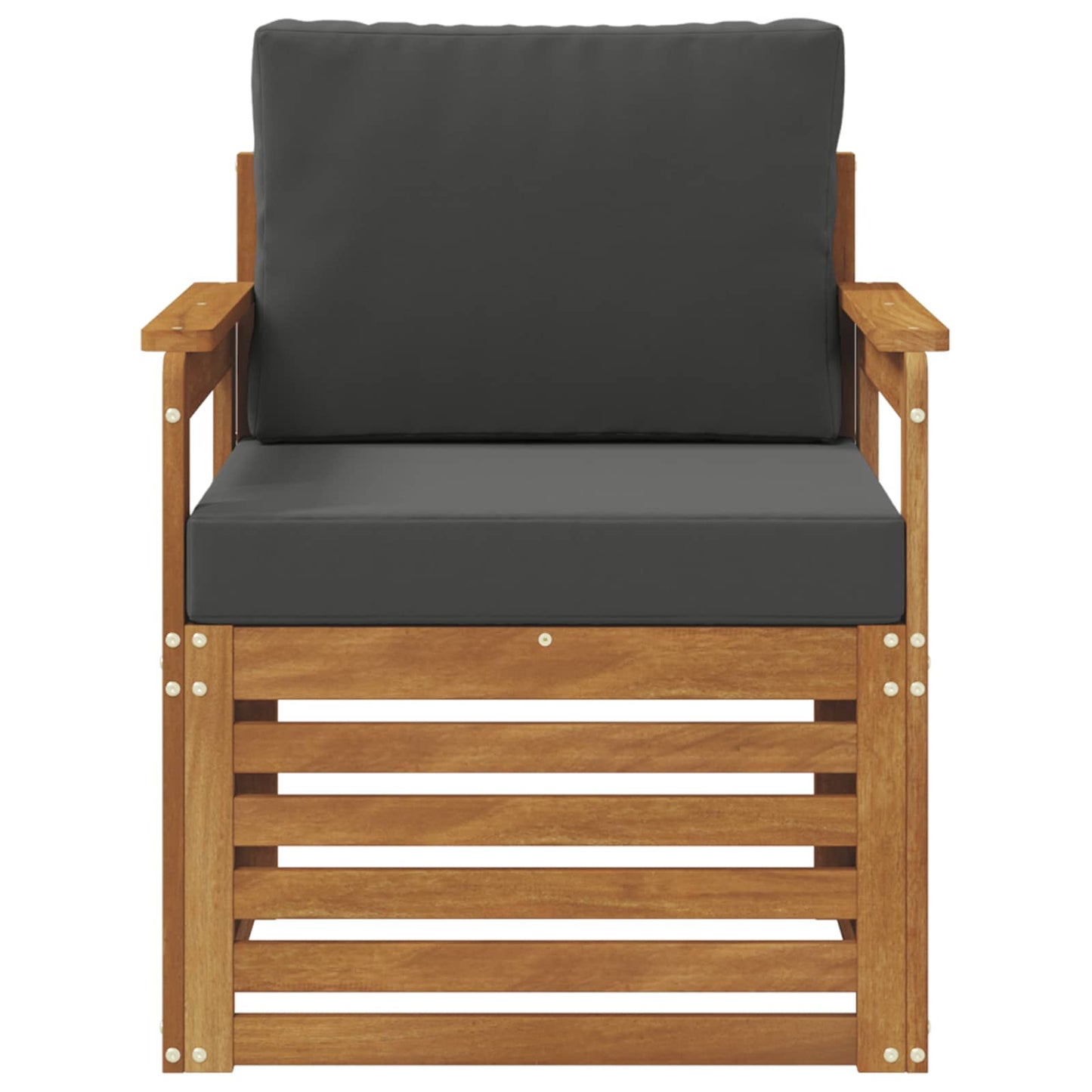 Outdoor-Sofagarnitur Massives Akazienholz und Polyester