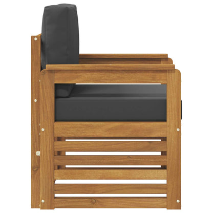 Outdoor-Sofagarnitur Massives Akazienholz und Polyester