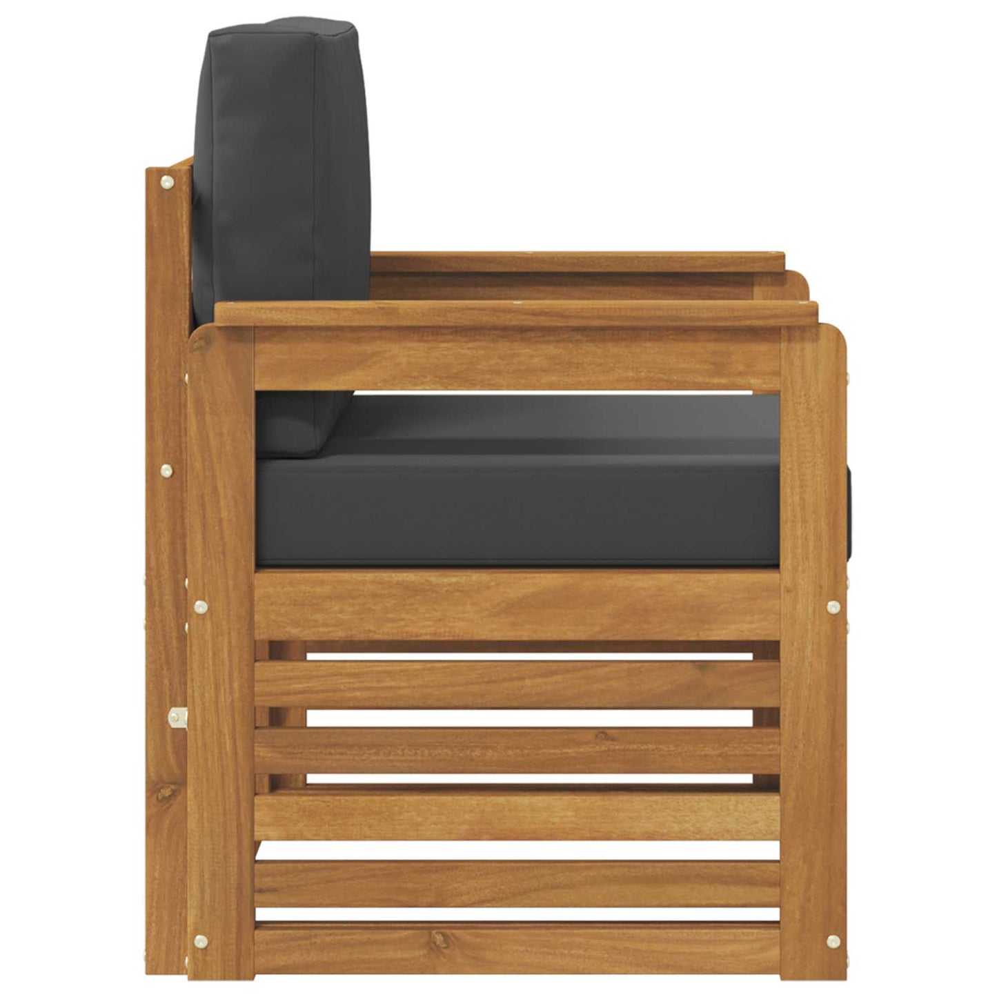 Outdoor-Sofagarnitur Massives Akazienholz und Polyester