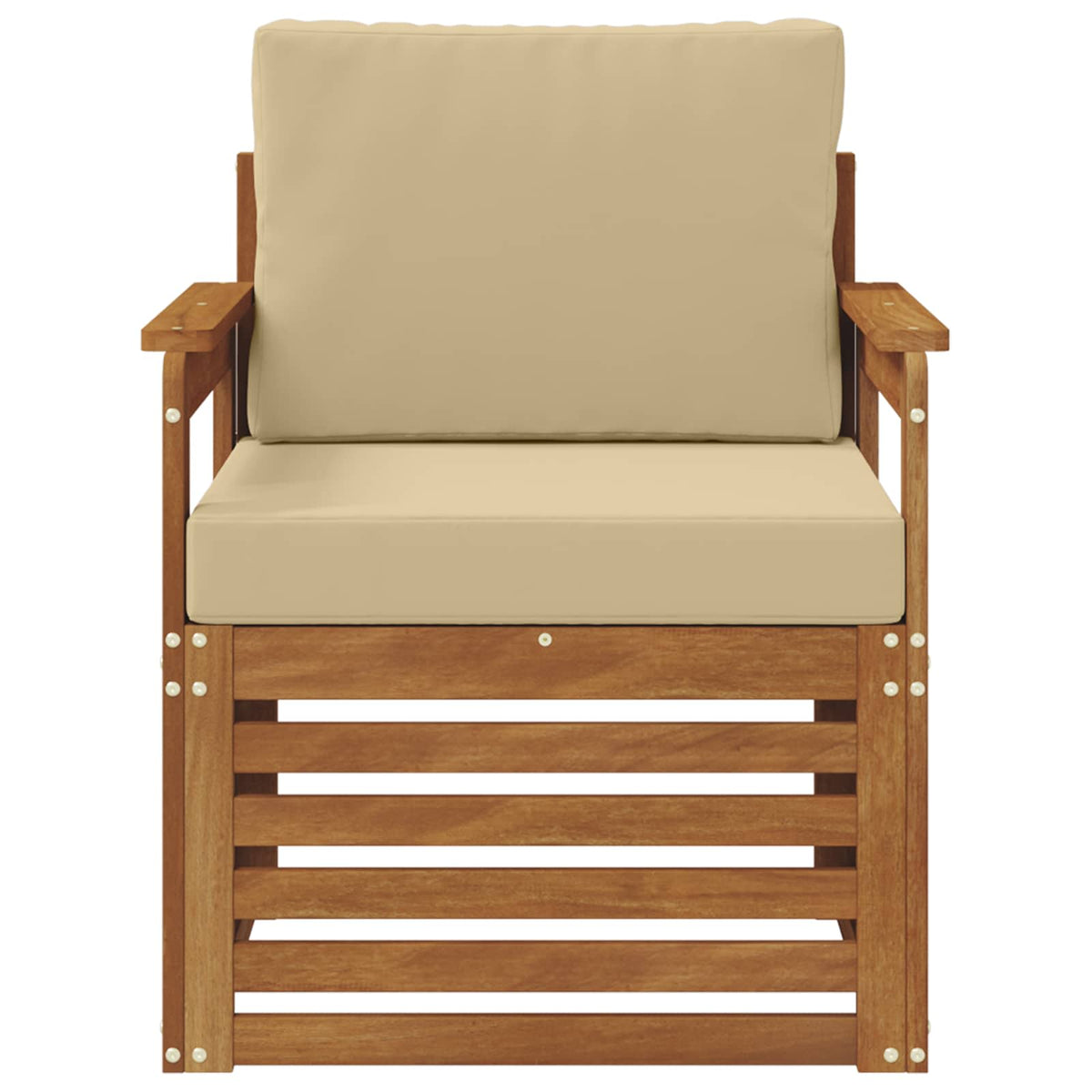 Outdoor-Sofagarnitur Massives Akazienholz und Polyester