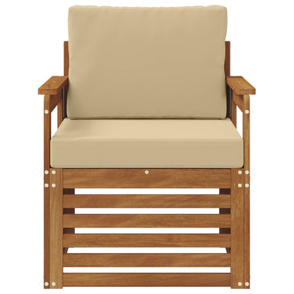 Outdoor-Sofagarnitur Massives Akazienholz und Polyester