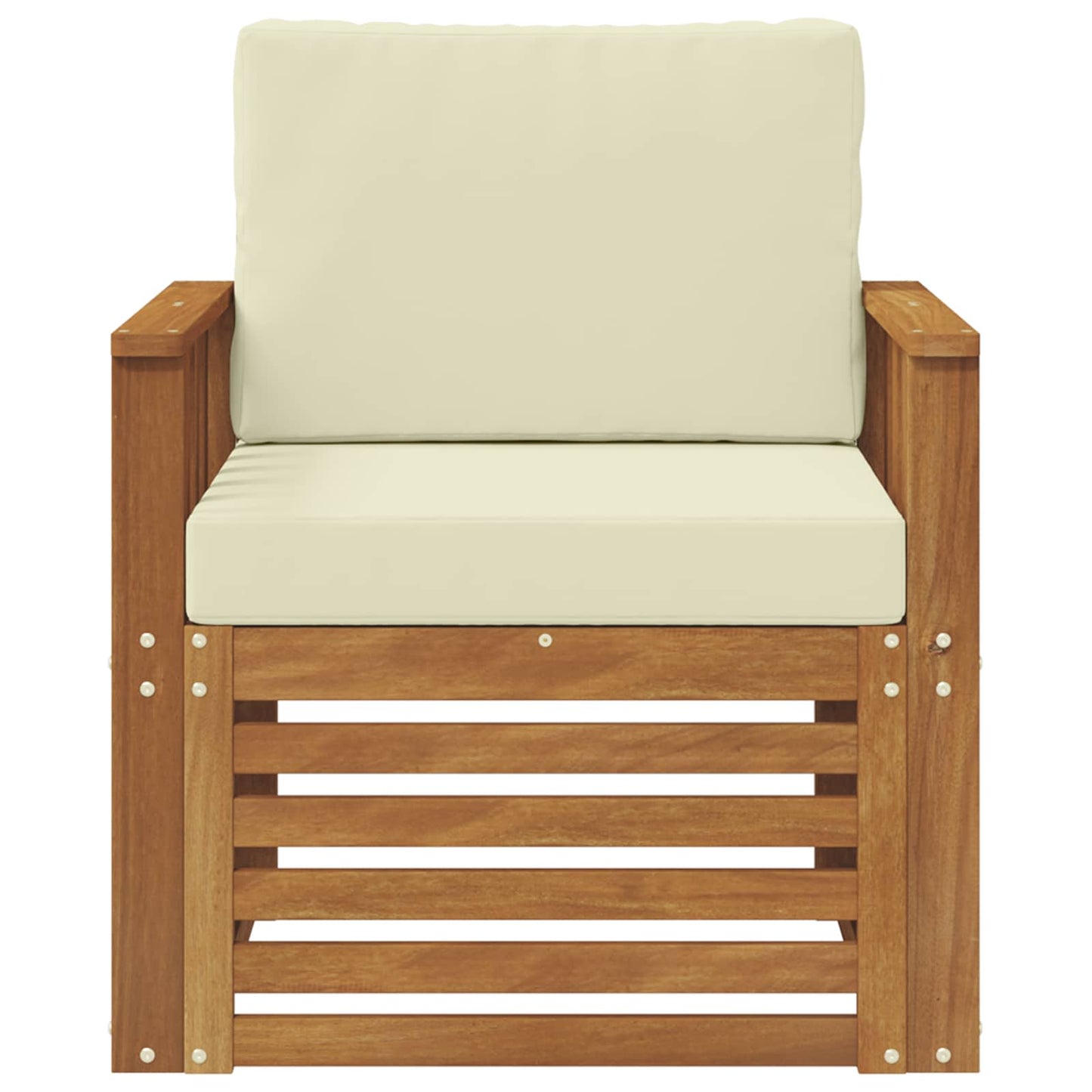 Outdoor-Sofagarnitur Massives Akazienholz und Polyester