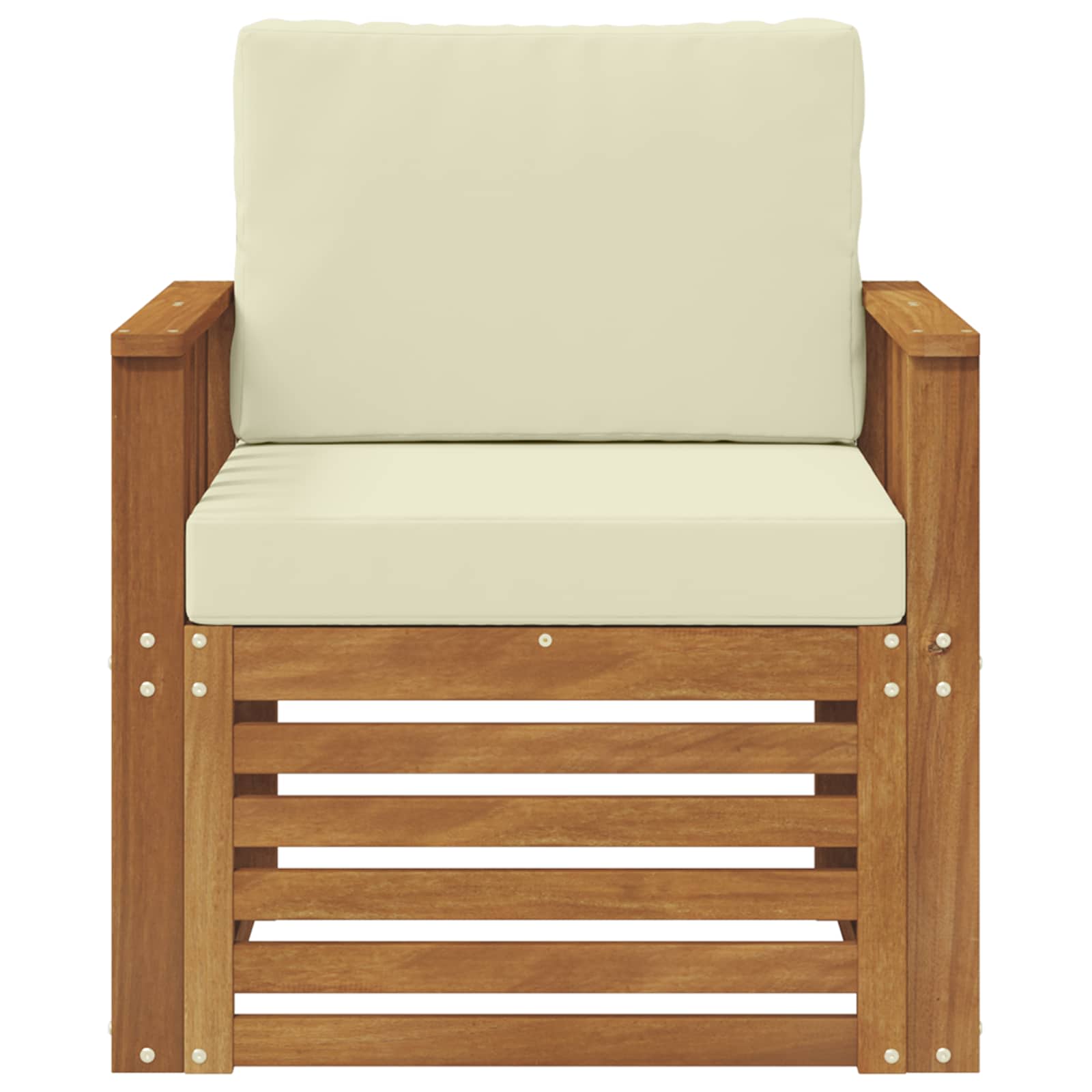 Outdoor-Sofagarnitur Massives Akazienholz und Polyester