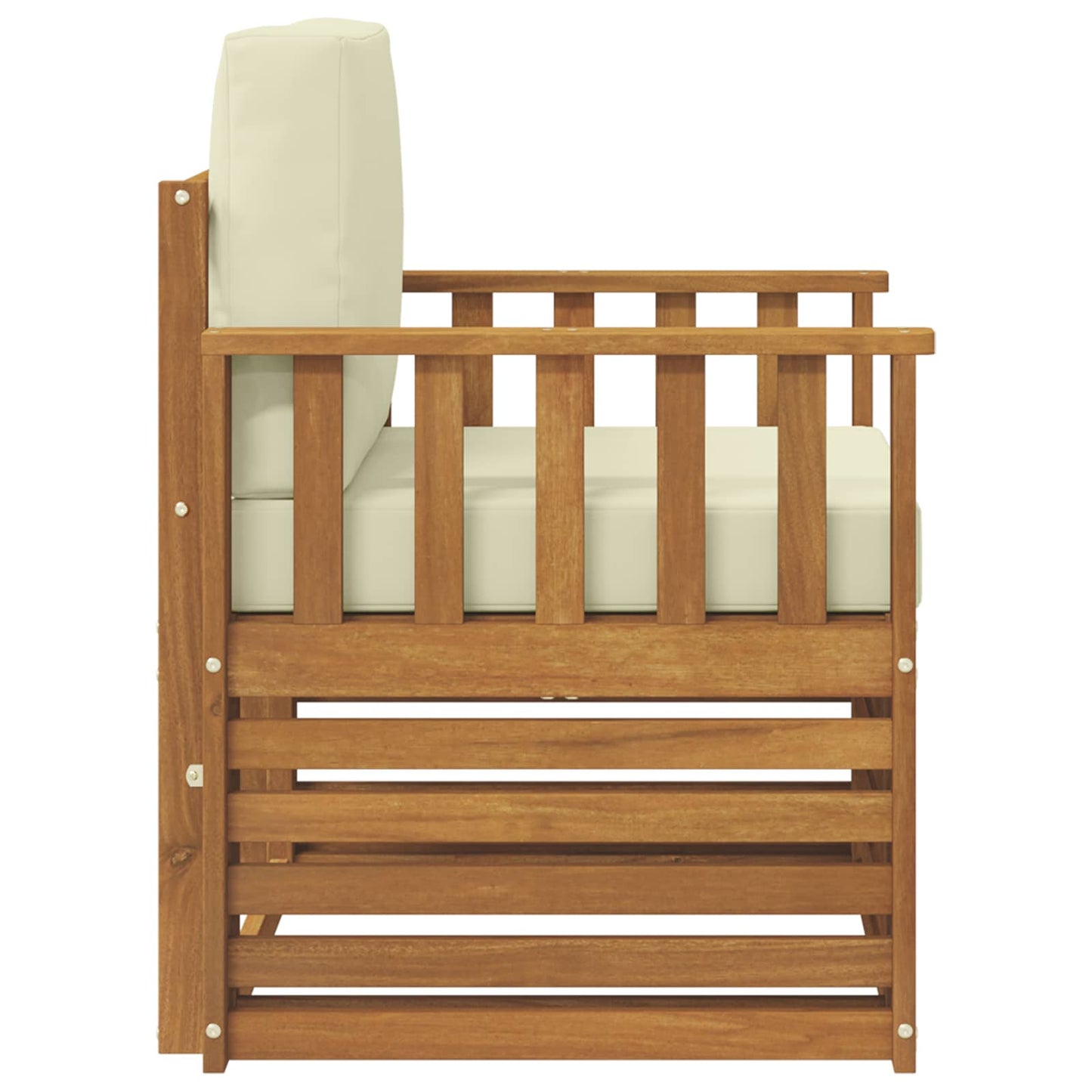 Outdoor-Sofagarnitur Massives Akazienholz und Polyester