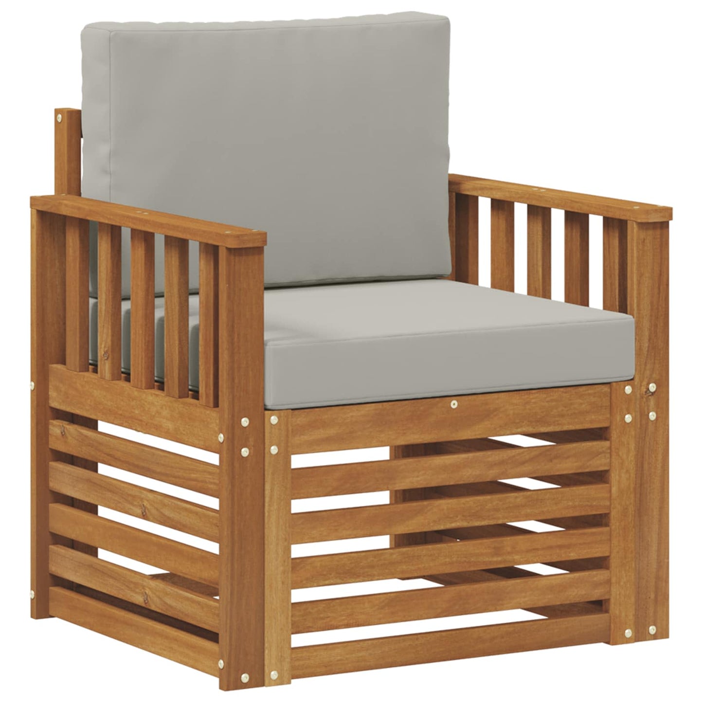 Outdoor-Sofagarnitur Massives Akazienholz und Polyester