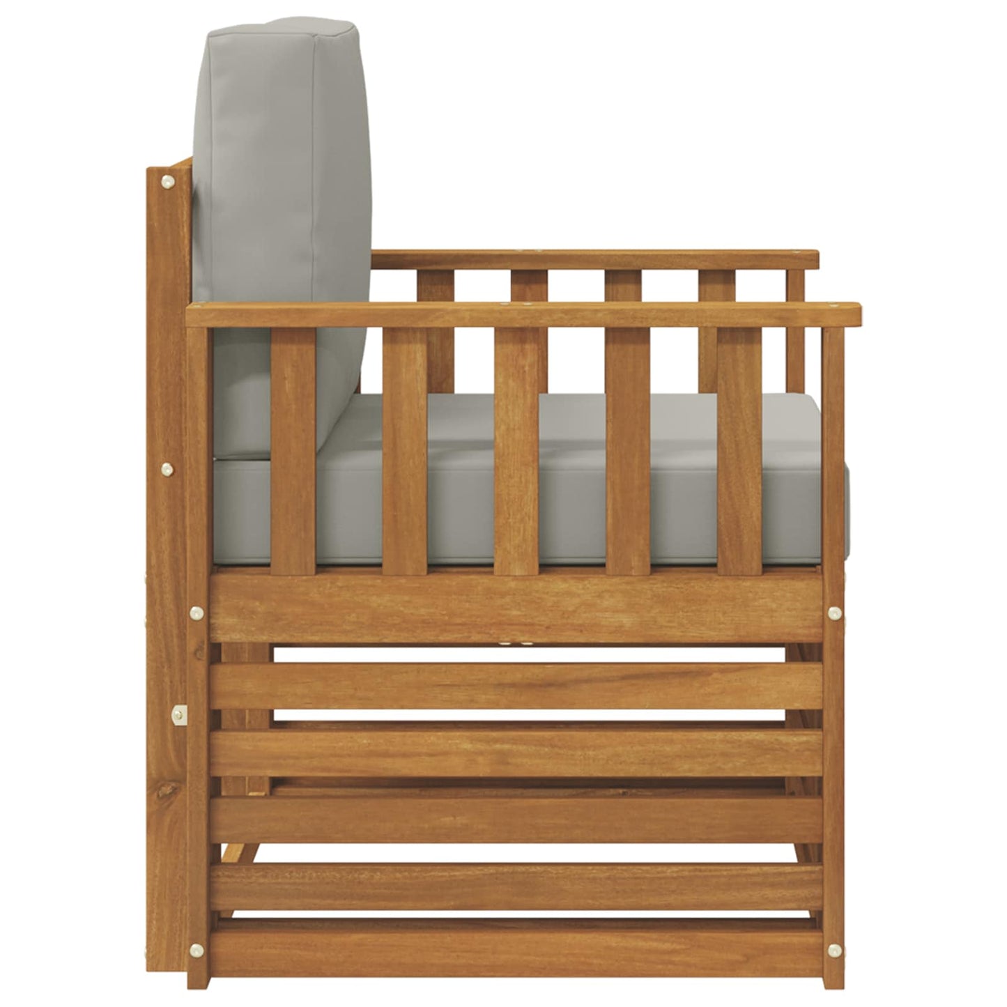 Outdoor-Sofagarnitur Massives Akazienholz und Polyester