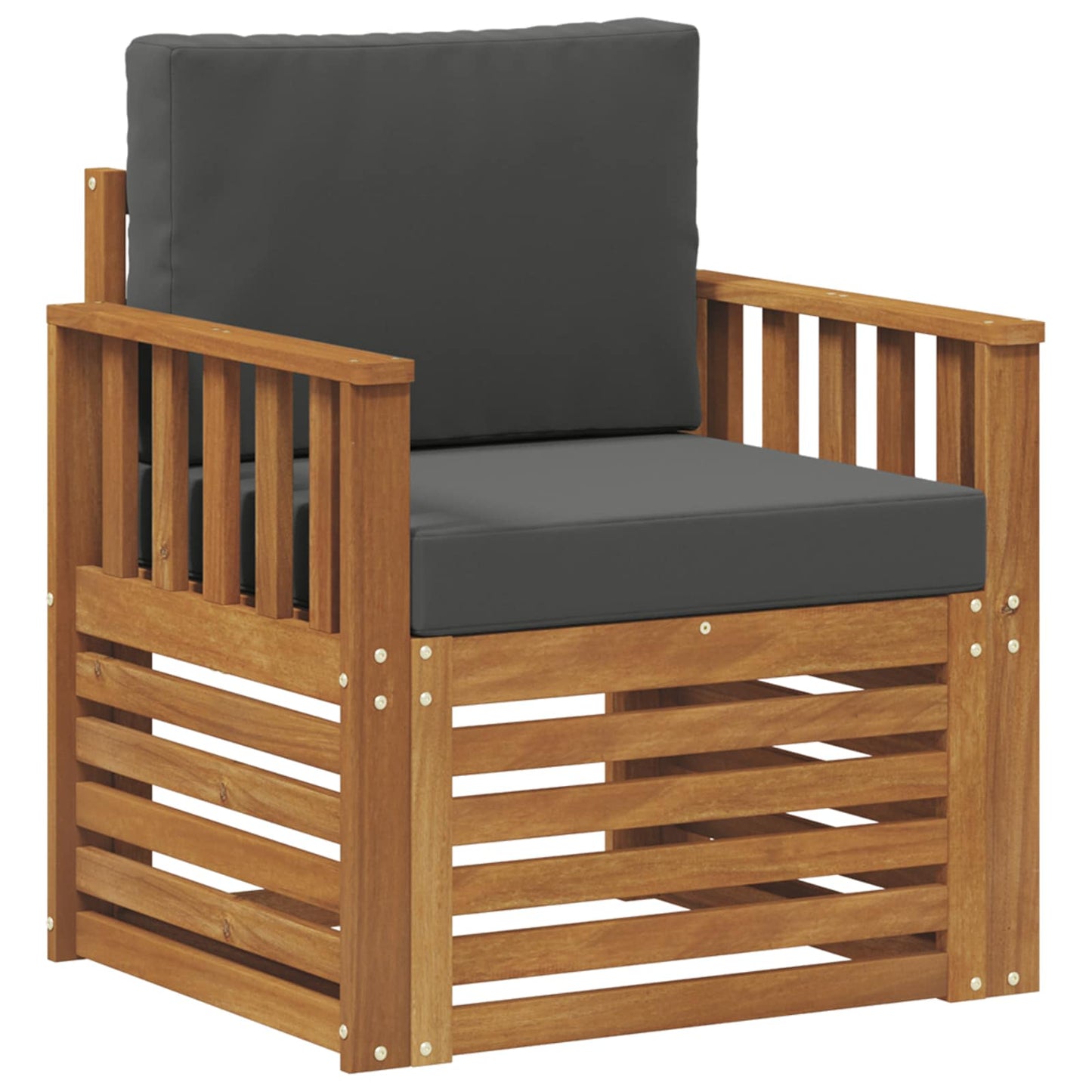 Outdoor-Sofagarnitur Massives Akazienholz und Polyester