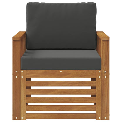 Outdoor-Sofagarnitur Massives Akazienholz und Polyester