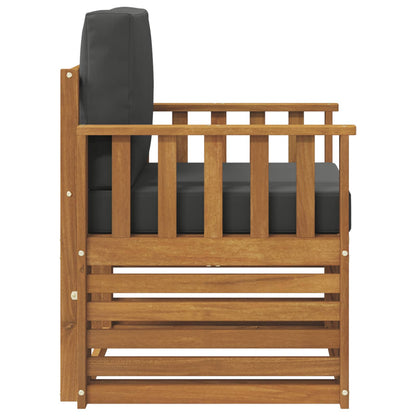 Outdoor-Sofagarnitur Massives Akazienholz und Polyester