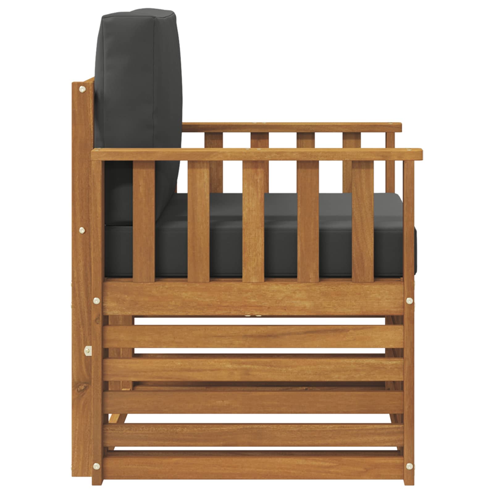 Outdoor-Sofagarnitur Massives Akazienholz und Polyester