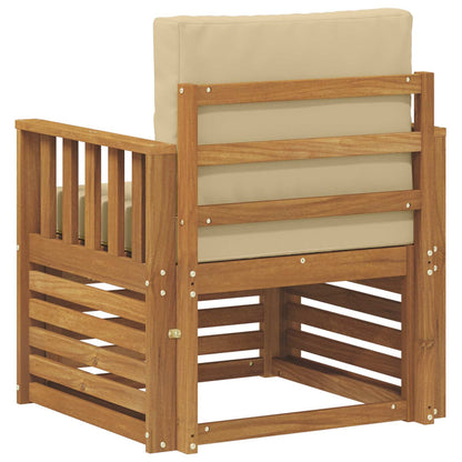 Outdoor-Sofagarnitur Massives Akazienholz und Polyester