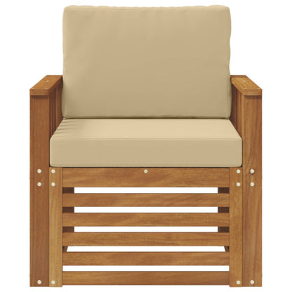 Outdoor-Sofagarnitur Massives Akazienholz und Polyester